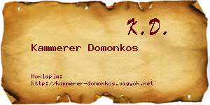 Kammerer Domonkos névjegykártya